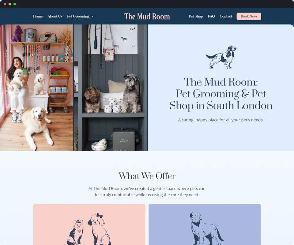 The Mud Room website screenshot